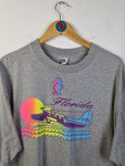 Vintage Levis Shirt "Florida" Single Stitch Made In USA Grau M-L