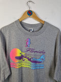 Vintage Levis Shirt "Florida" Single Stitch Made In USA Grau M-L