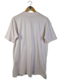 Vintage Hanes Shirt 80s Fifty-Fifty "Monterey" Single Stitch Made In USA Gold Glitzer Weiß L