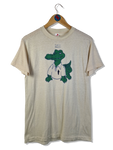Vintage Sherry Shirt 80s "Venice Florida" Krokodil Single Stitch Made In USA Creme Weiß M-L
