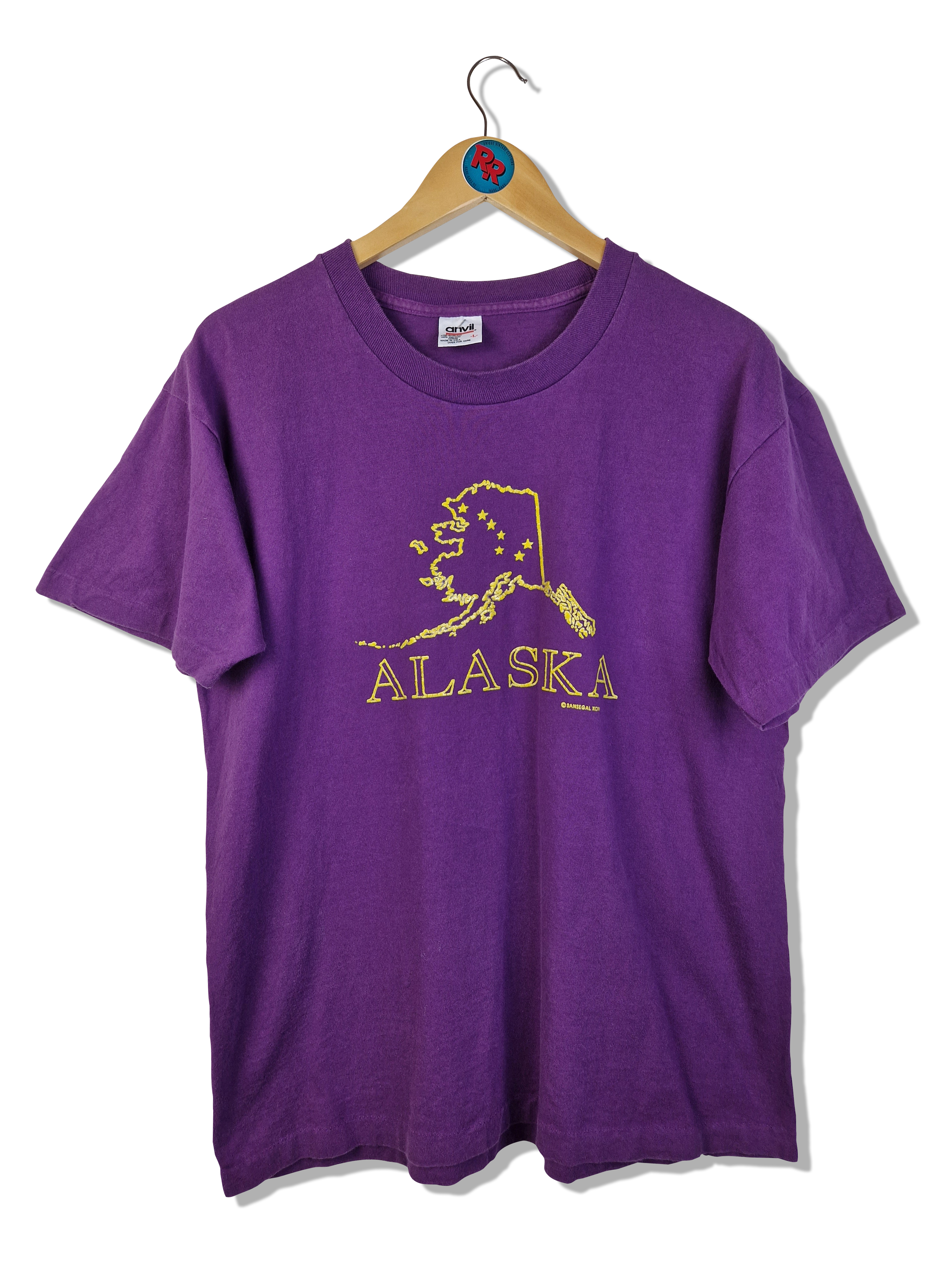 Vintage Anvil Shirt "Alaska" Single Stitched Made In USA Lila L - RareRags
