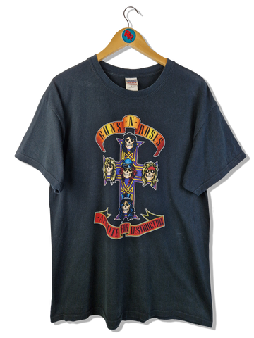 Gildan Shirt Guns N' Roses Appetite For Destruction Schwarz L