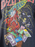 Rare! Vintage Hanes Shirt Led Zeppelin Zoso Single Stitched Made In USA Schwarz L
