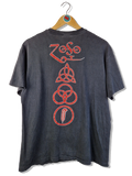 Rare! Vintage Hanes Shirt Led Zeppelin Zoso Single Stitched Made In USA Schwarz L