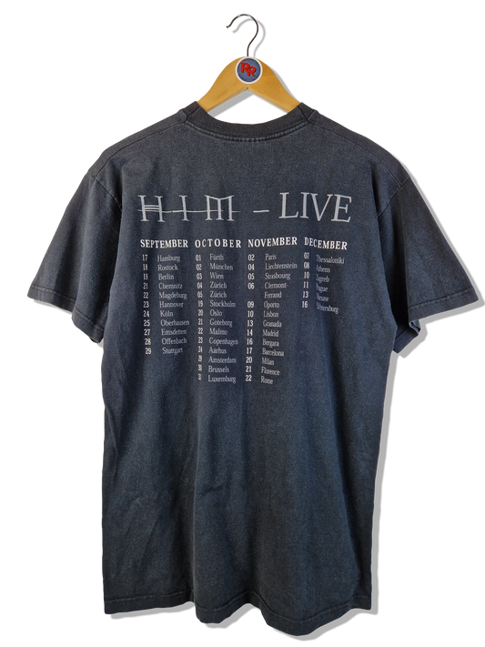 Vintage Screen Stars Shirt 2001 HIM Live Tour Schwarz M