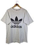 Vintage Adidas Shirt 80s Big Logo Single Stitched Made In USA Heather Grau (D6) M