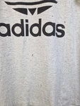 Vintage Adidas Shirt 80s Big Logo Single Stitched Made In USA Heather Grau (D6) M