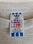 Vintage Adidas Shirt 80s Big Logo Single Stitched Made In USA Heather Grau (D6) M