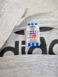 Vintage Adidas Shirt 80s Big Logo Single Stitched Made In USA Heather Grau (D6) M