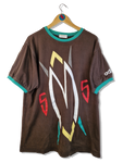 Vintage Adidas Shirt Silvertag Dikembe Mutombo NBA Schwarz Bunt M