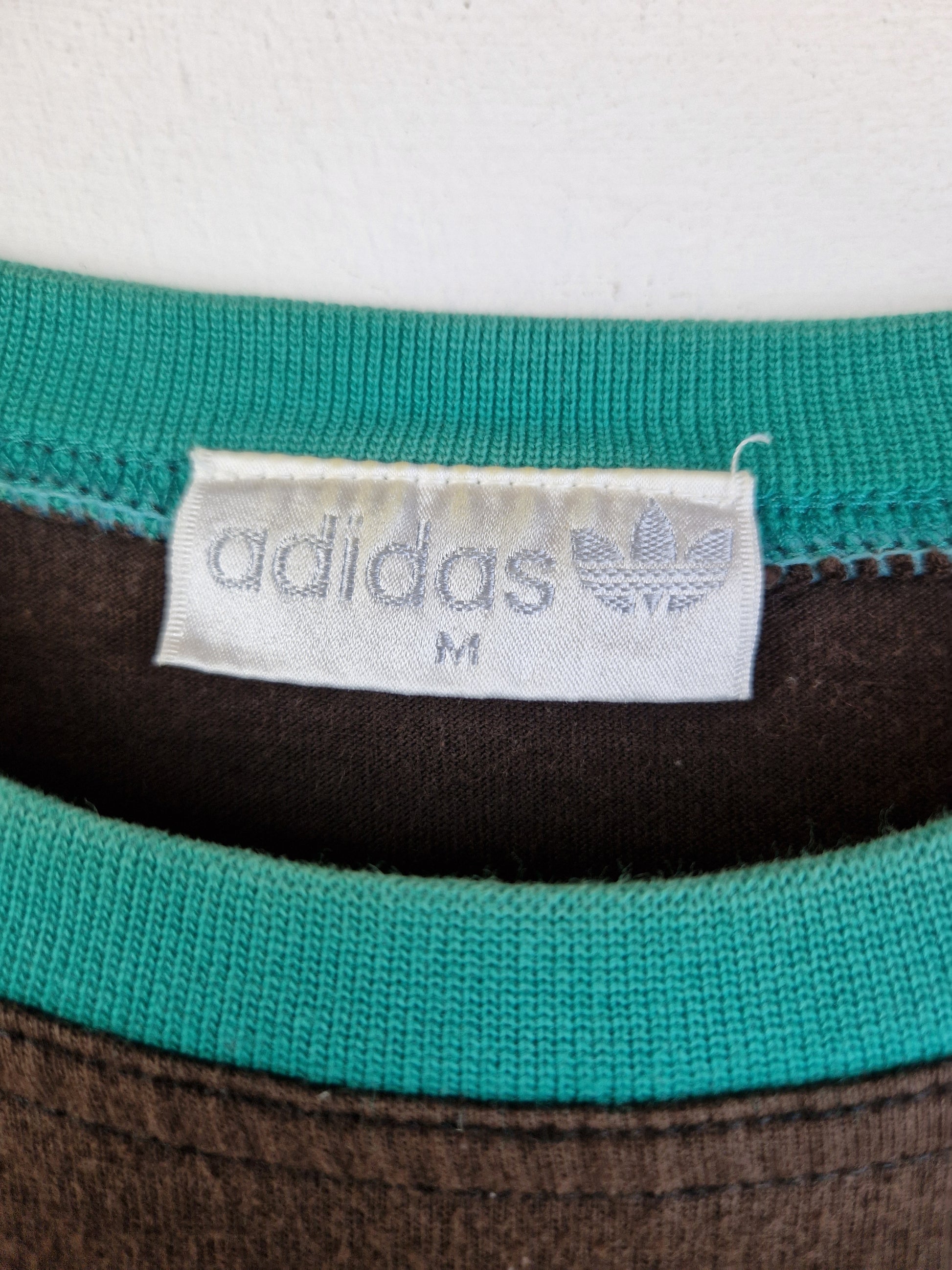 Vintage Adidas Shirt Silvertag Dikembe Mutombo NBA Schwarz Bunt M - RareRags