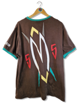 Vintage Adidas Shirt Silvertag Dikembe Mutombo NBA Schwarz Bunt M