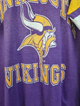 Vintage Logo 7 Shirt Vikings Football Single Stitched Made In USA Lila