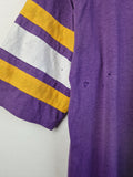 Vintage Logo 7 Shirt Vikings Football Single Stitched Made In USA Lila