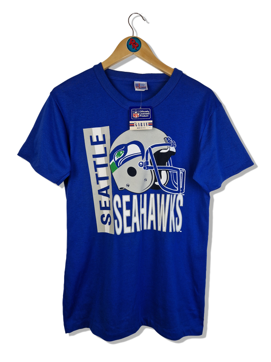 Vintage Garan Shirt 80s Seattle Seahawks Football Single Stitched Made In USA Deadstock M