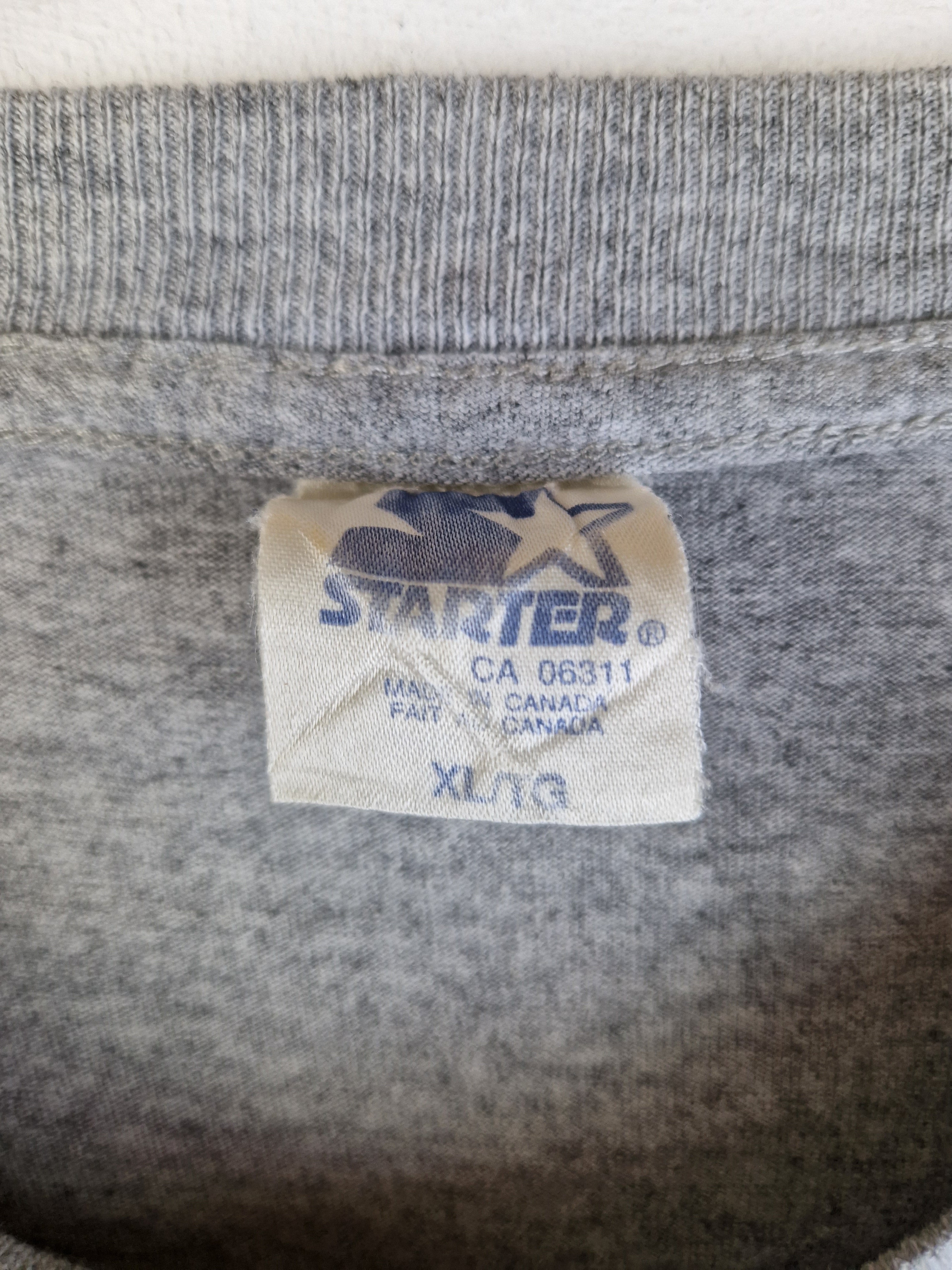 Vintage Starter Shirt CFL Football Single Stitched Made In Canada Grau XL - RareRags