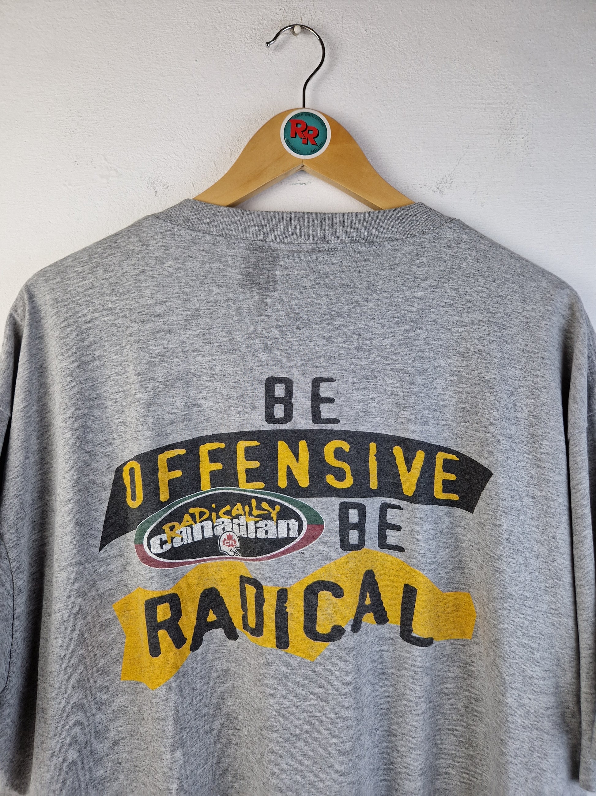 Vintage Starter Shirt CFL Football Single Stitched Made In Canada Grau XL - RareRags