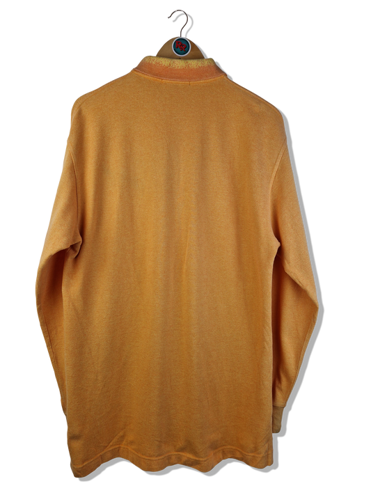 Vintage Kenzo Golf Poloshirt Langarm Orange (4) M-L