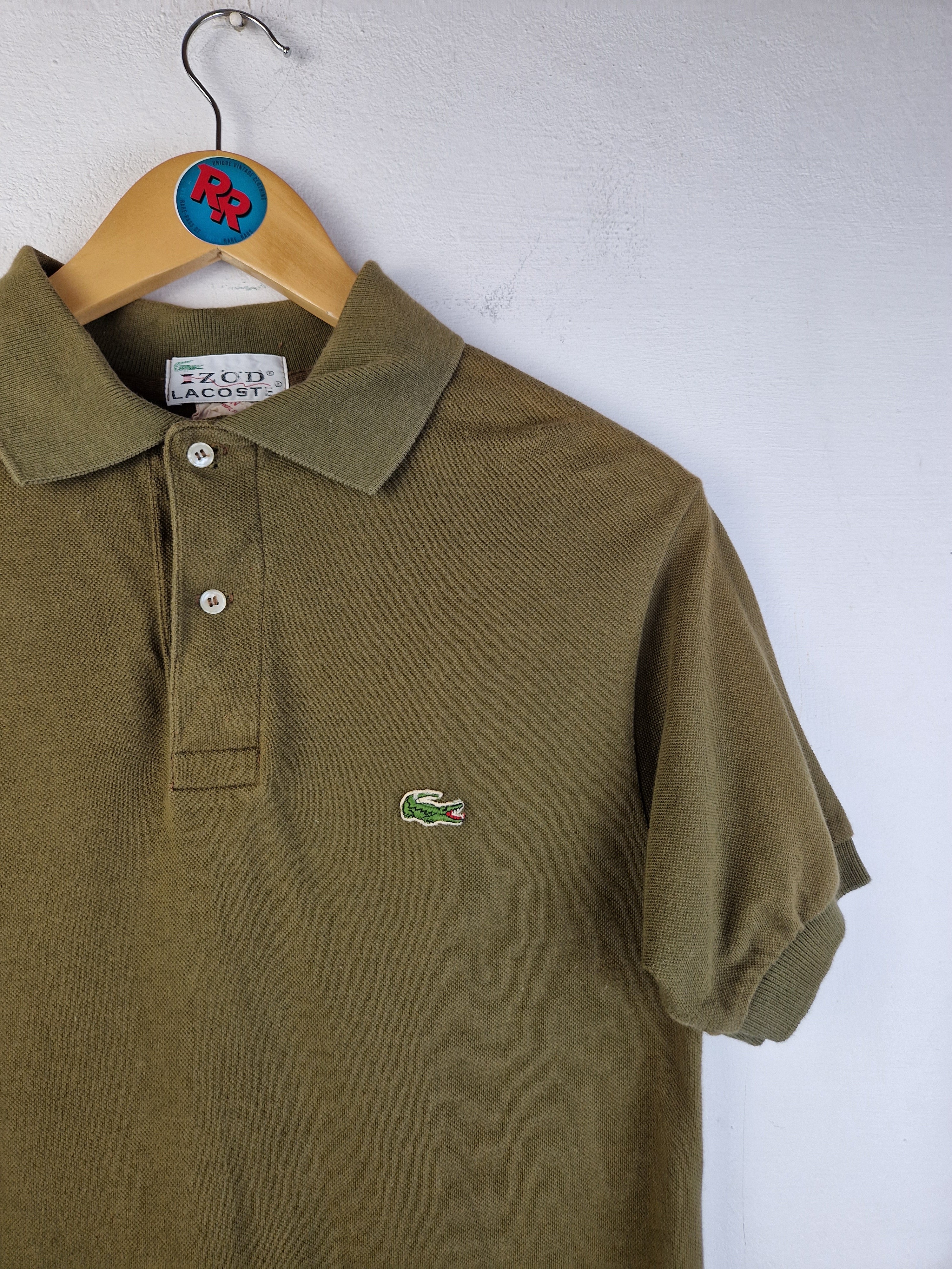 Vintage Izod Lacoste Poloshirt 70s/80s Basic Made In USA Braun S-M