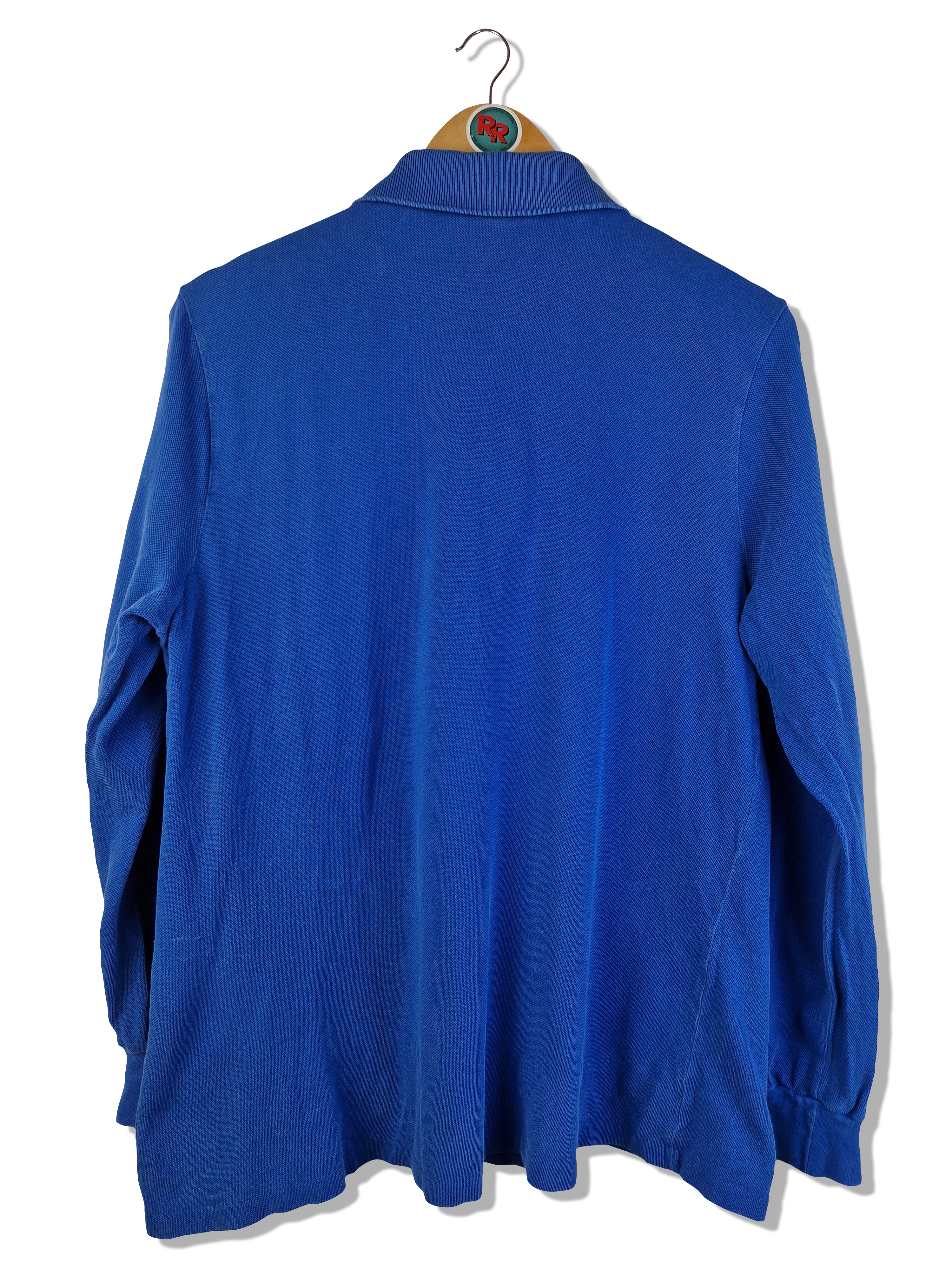 Vintage Lacoste Polo Langarm Made In France Blau (5) M-L