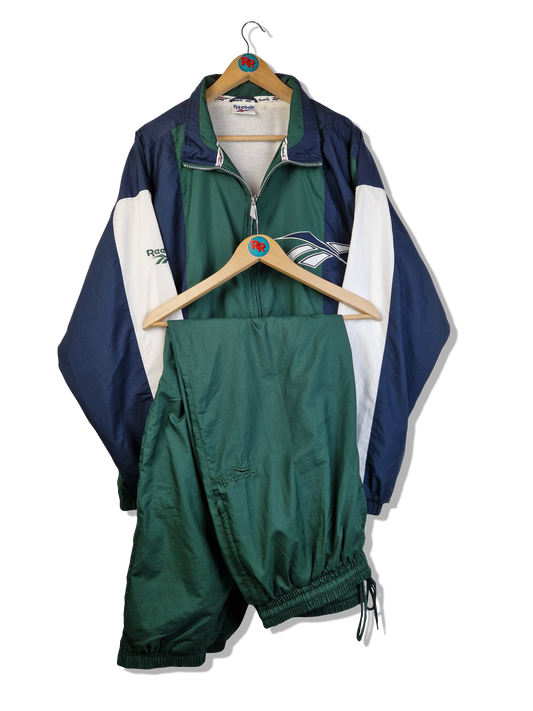 Vintage Reebok Sportanzug Bestickt Grün XXL