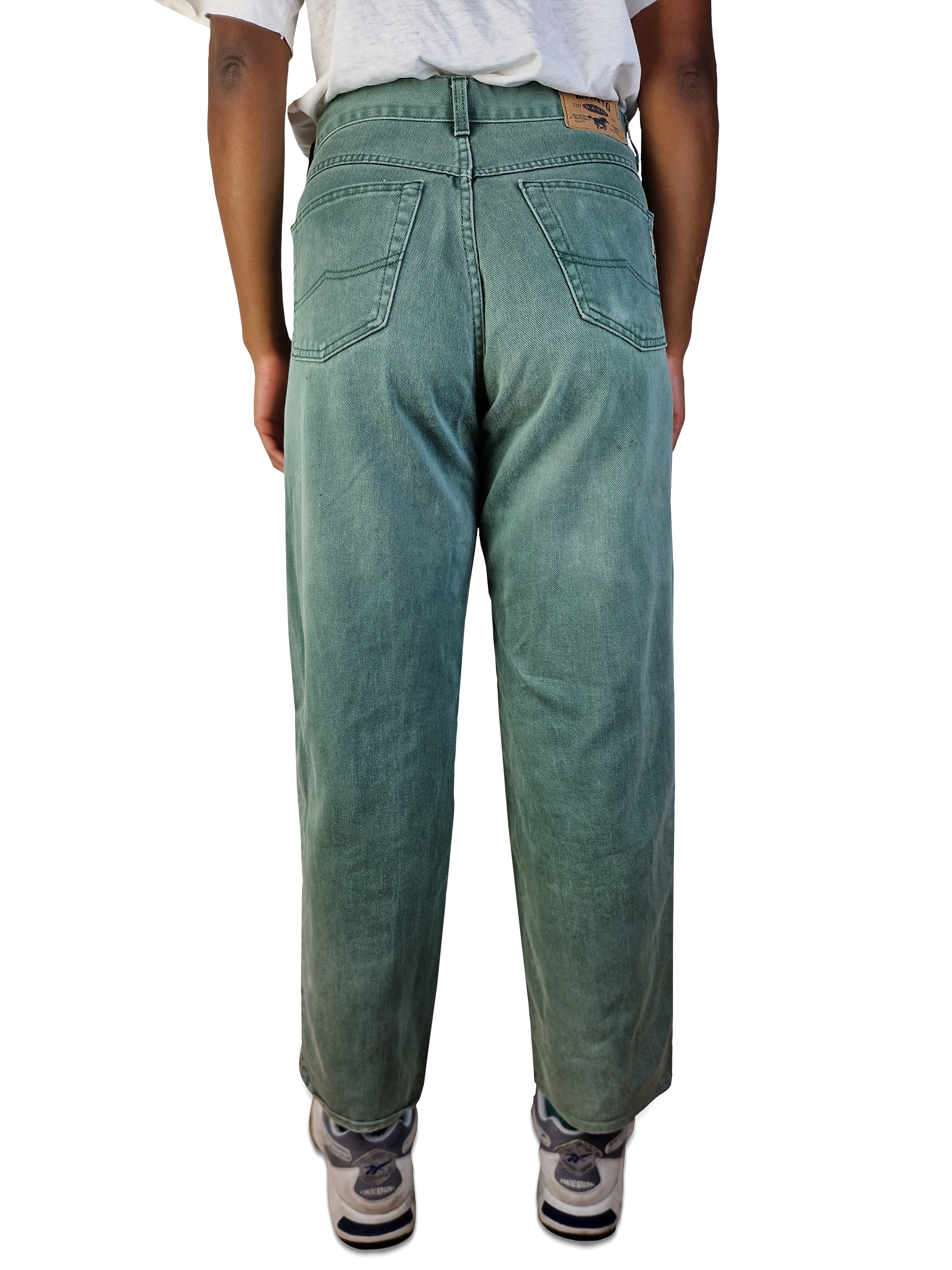 Vintage Mustang Jeans Made In Germany High Waist Grün 33/34