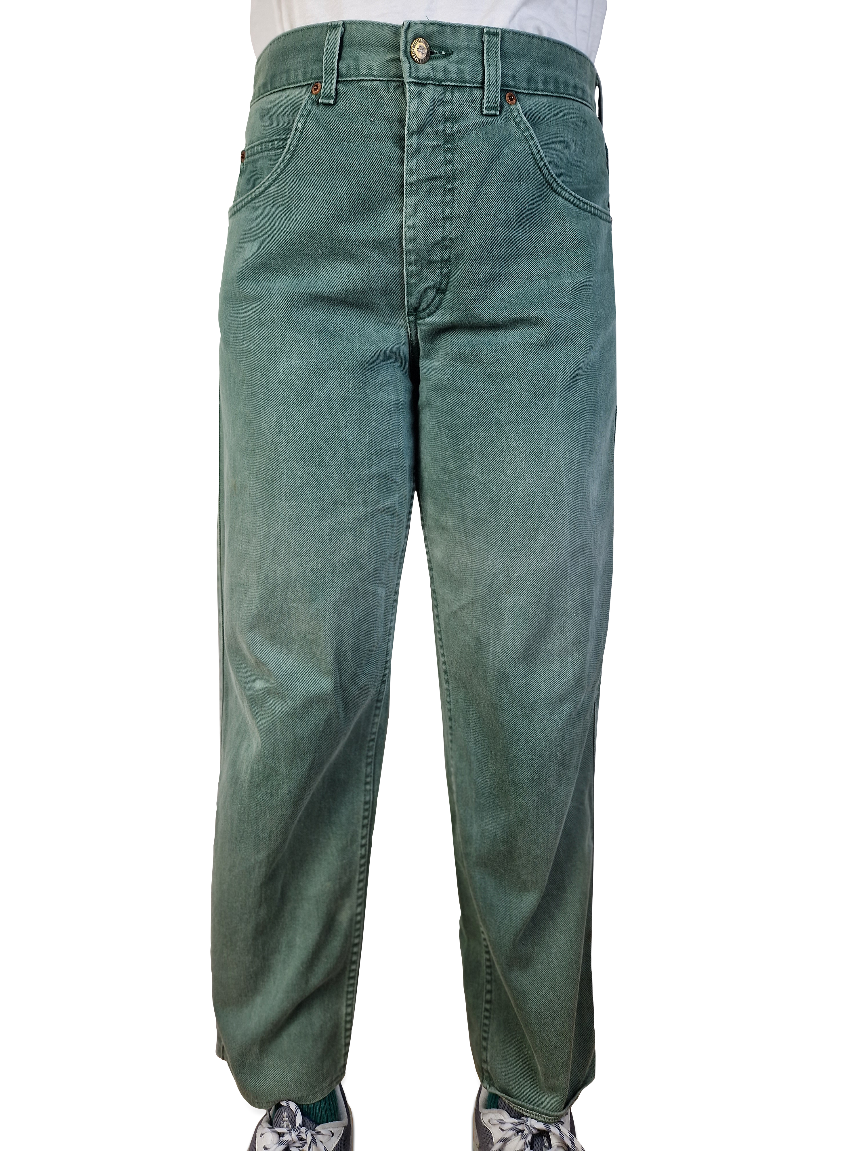 Vintage Mustang Jeans Made In Germany High Waist Grün 33/34