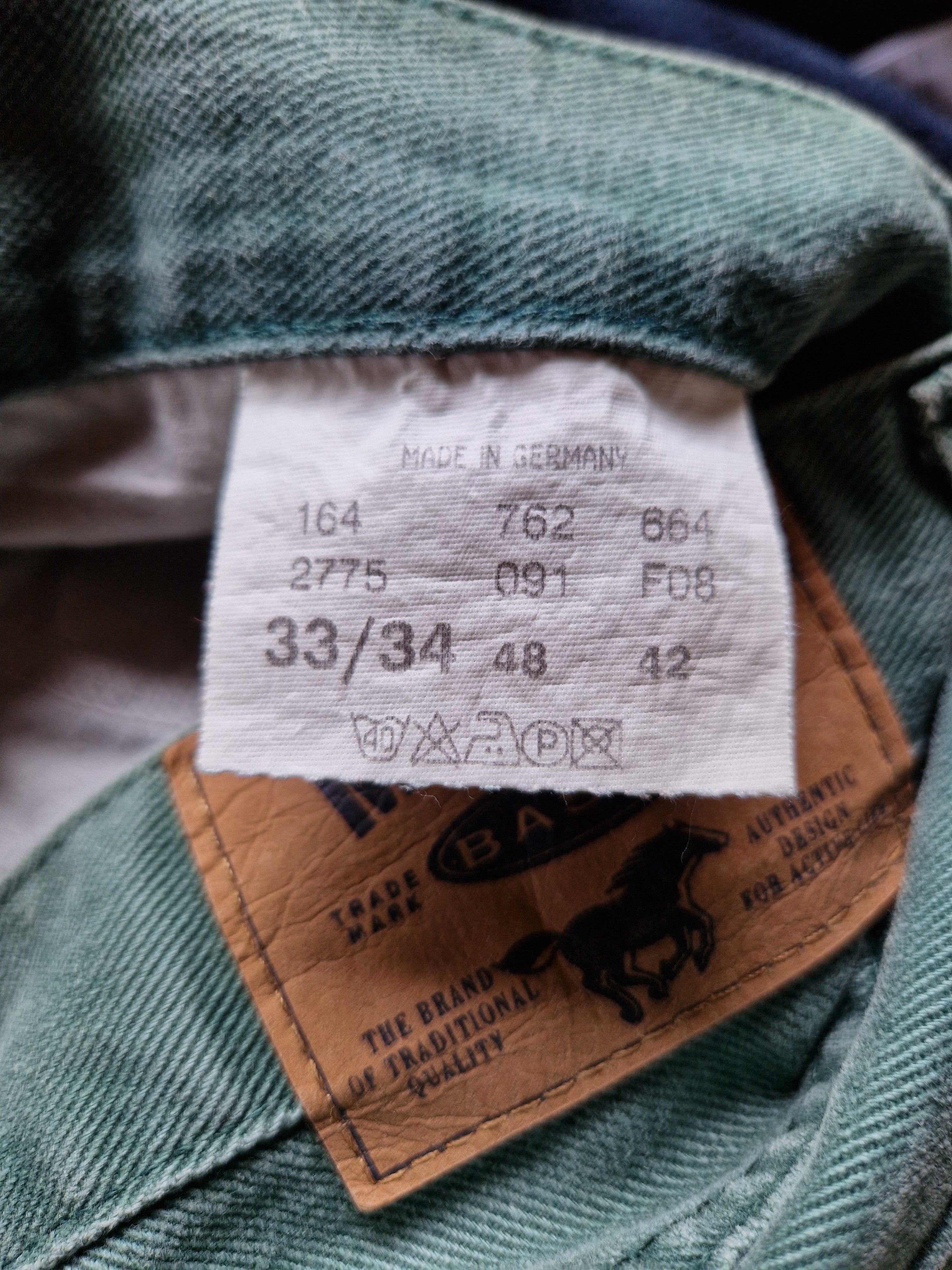 Vintage Mustang Jeans Made In Germany High Waist Grün 33/34