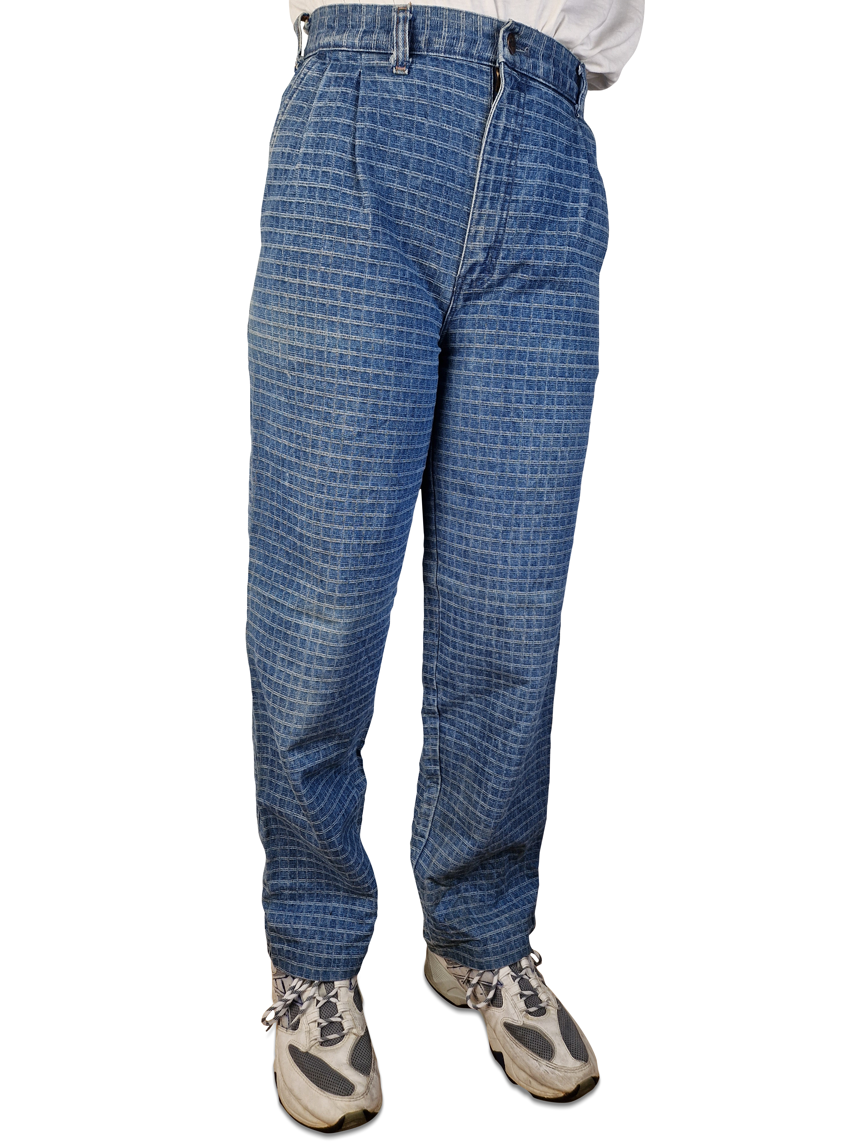 Vintage Jinglers By C&A Jeans Karo Optik Hellblau 30/34