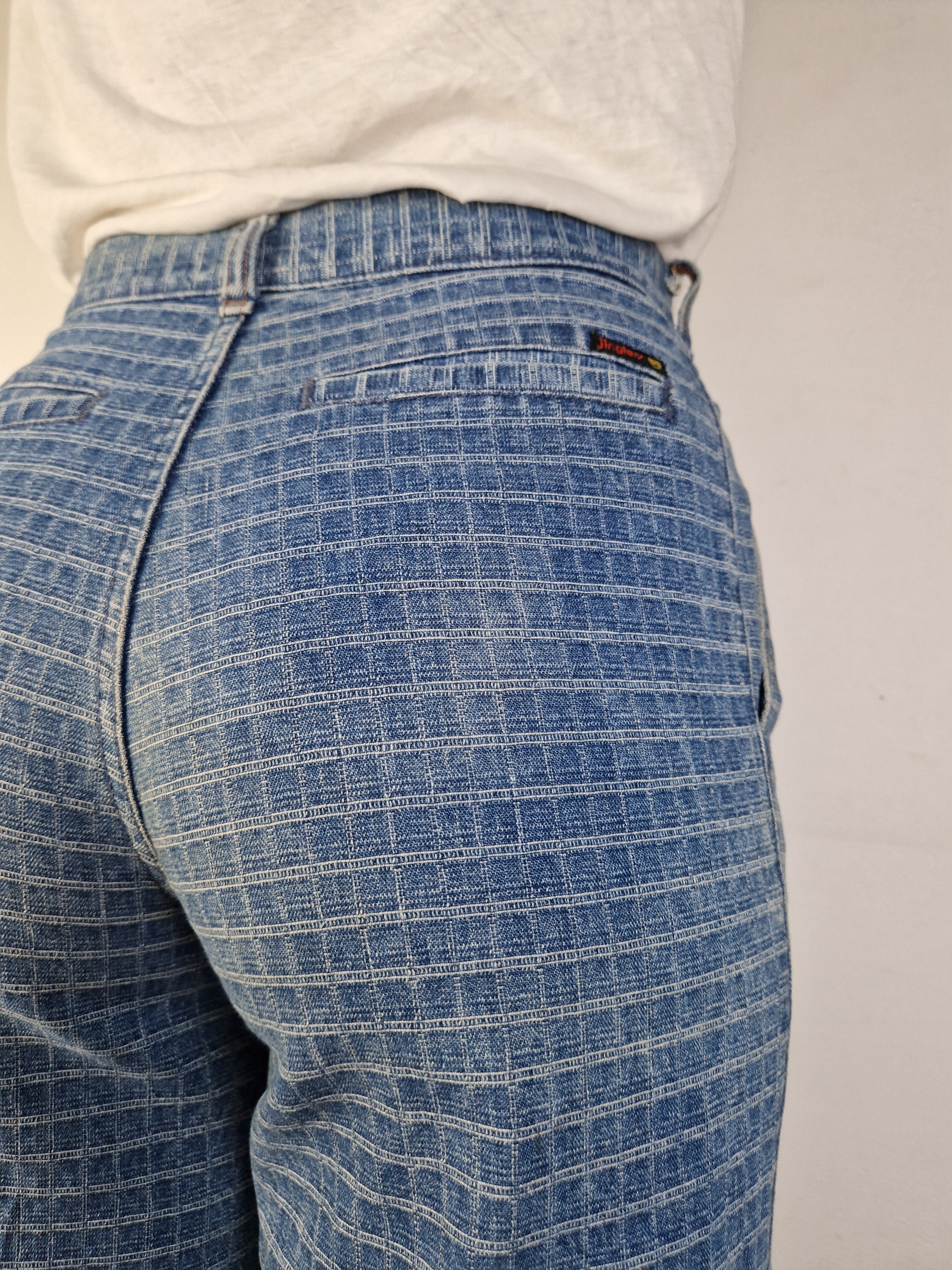 Vintage Jinglers By C&A Jeans Karo Optik Hellblau 30/34