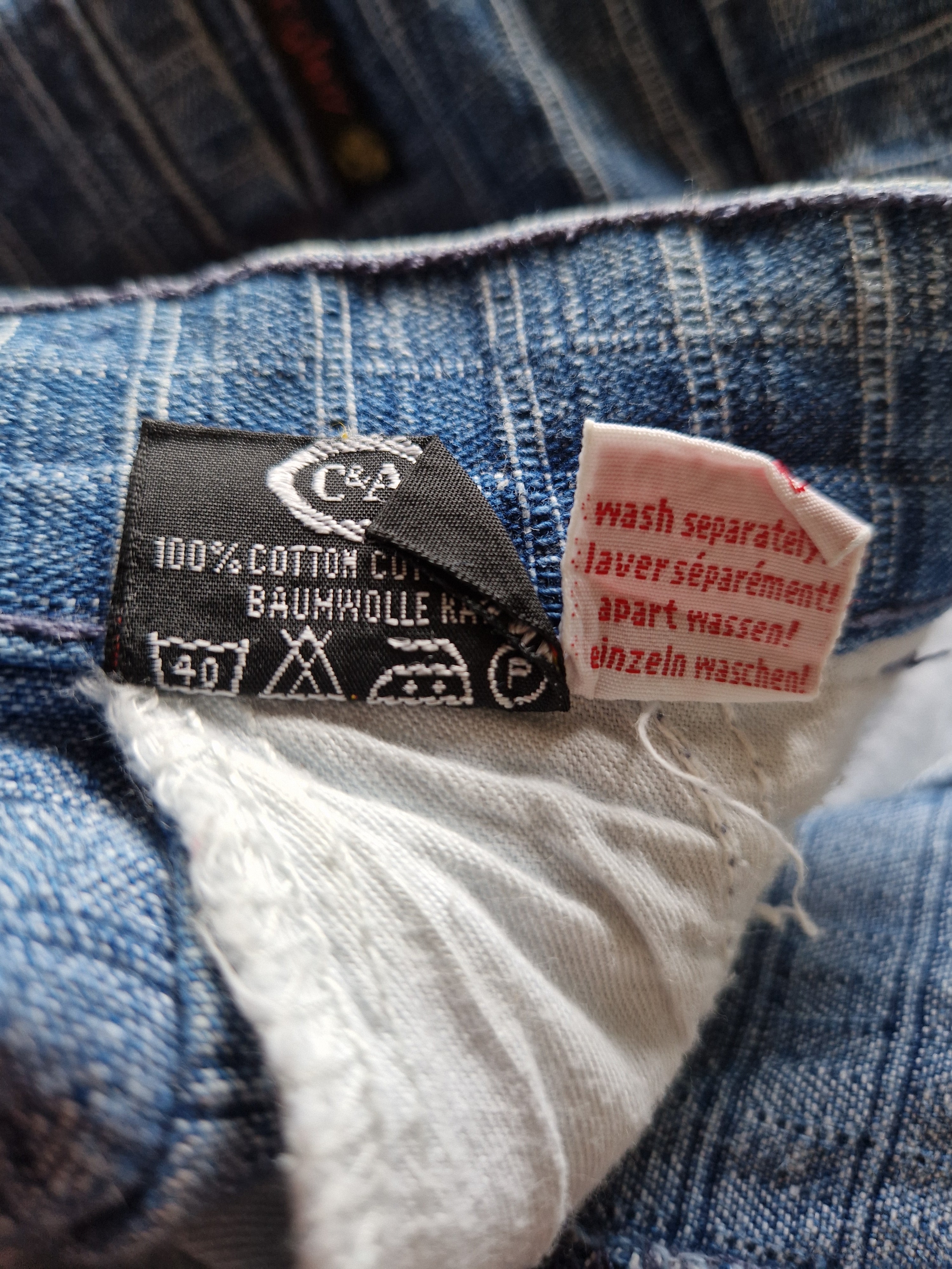 Vintage Jinglers By C&A Jeans Karo Optik Hellblau 30/34