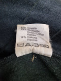 Vintage Erima Trikot 80s Schiedsrichter Langarm Polokragen Schwarz L