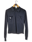 Vintage Erima Trikot 80s Schiedsrichter Langarm Made In Western Germany Schwarz M