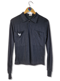 Vintage Erima Trikot 80s Schiedsrichter Langarm Made In Western Germany Schwarz M