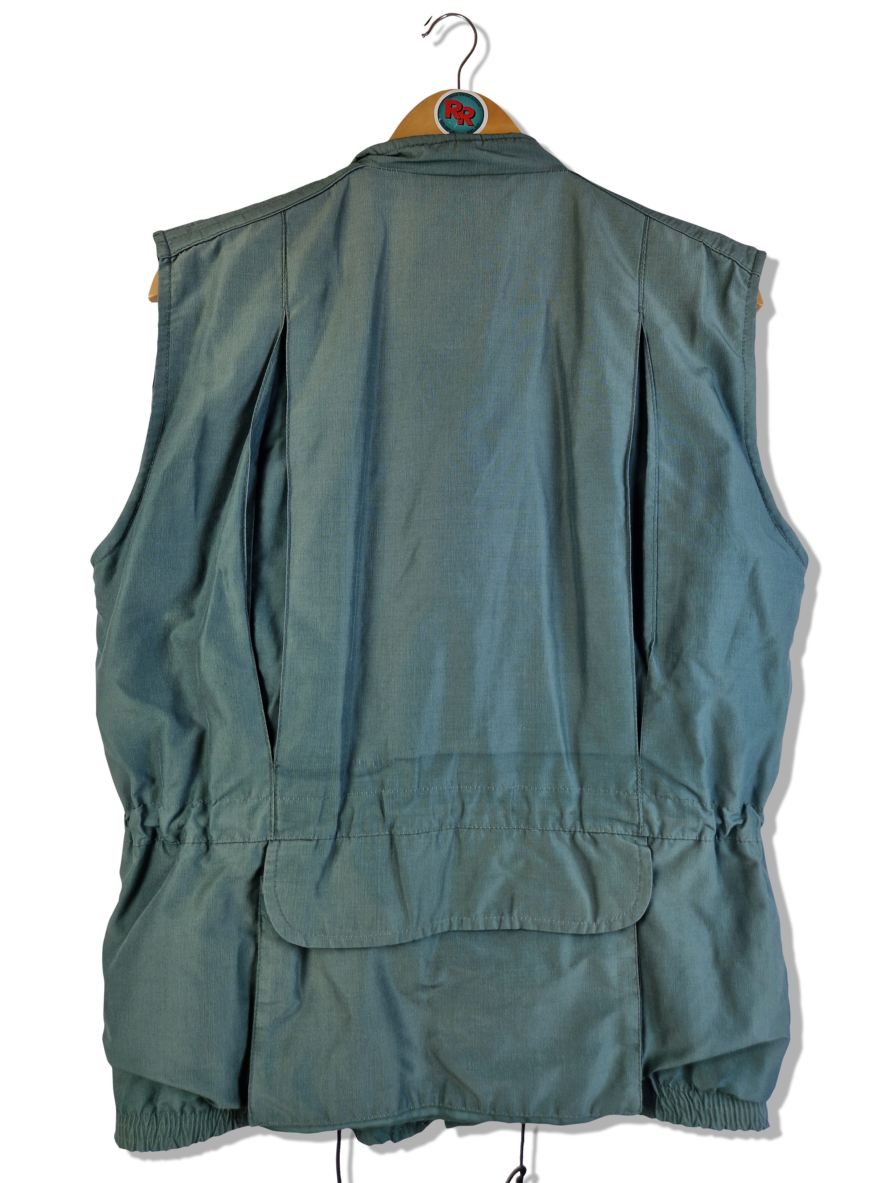 Vintage Jack Wolfskin Anglerweste Multipocket Hüftzug Outdoor Vislon Zip Grün S