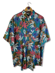 Vintage Colours By Alexander Julian Hemd Kurzarm Floral Pattern Made In Hong Kong Bunt XL