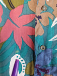Vintage Colours By Alexander Julian Hemd Kurzarm Floral Pattern Made In Hong Kong Bunt XL