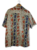 Galliano Hemd Kurzarm Schlangen Print Open Collar Bunt 36/50 S-M