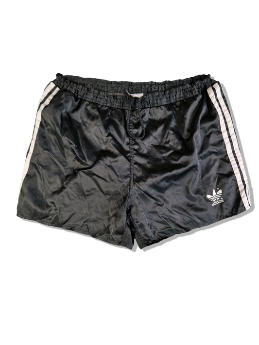 Vintage Adidas Shorts 80s Glanz Sprinter Nylon Schwarz M