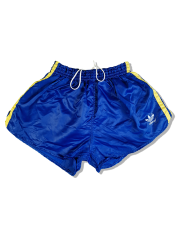 Rare! Vintage Adidas Shorts 80s Glanz Sprinter Made In West Germany Blau Gelb (6) L