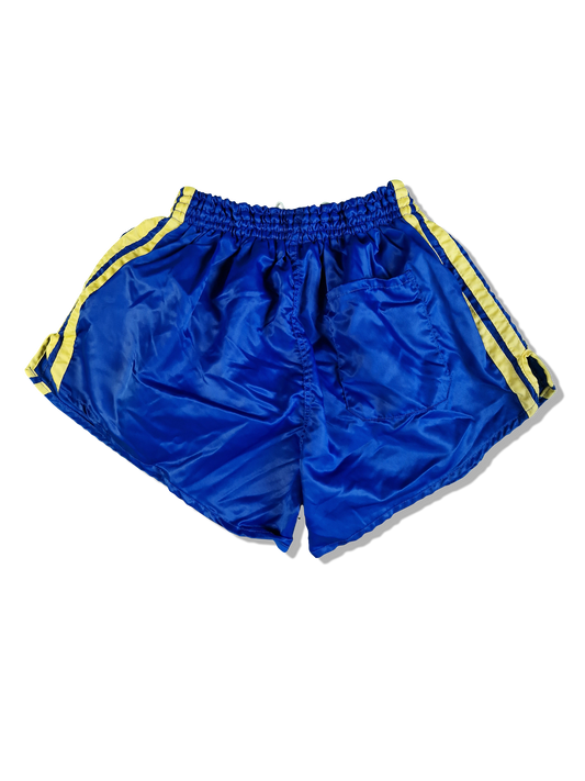 Rare! Vintage Adidas Shorts 80s Glanz Sprinter Made In West Germany Blau Gelb M