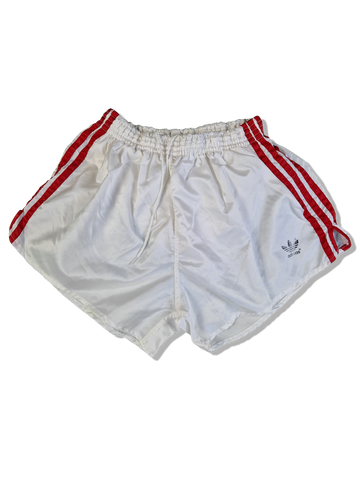 Rare! Vintage Adidas Shorts 80s Glanz Sprinter Made In West Germany Weiß Rot (D8) XL
