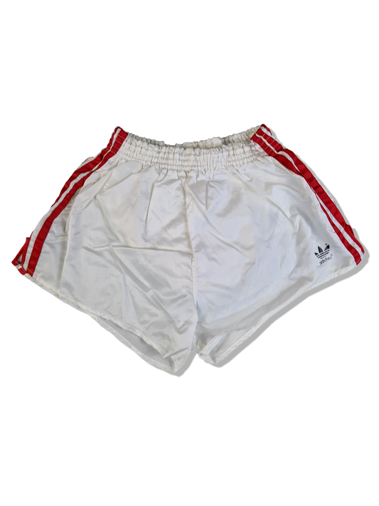 Rare! Vintage Adidas Shorts 80s Glanz Sprinter Made In West Germany Weiß Rot D7 L