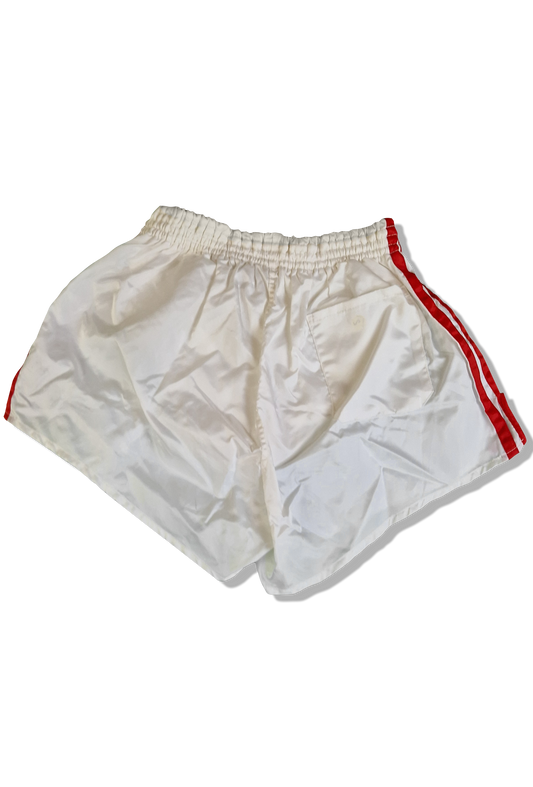 Rare! Vintage Adidas Shorts 80s Glanz Sprinter Made In West Germany Weiß Rot D7 L