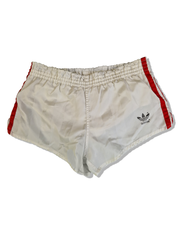 Rare! Vintage Adidas Shorts 80s Glanz Sprinter Weiß Rot D3 XS-S