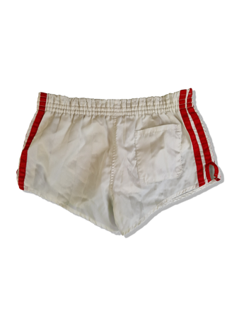 Rare! Vintage Adidas Shorts 80s Glanz Sprinter Weiß Rot D3 XS-S