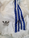 Rare! Vintage Adidas Shorts 80s Glanz Sprinter Made In West Germany Weiß Blau (D7) L