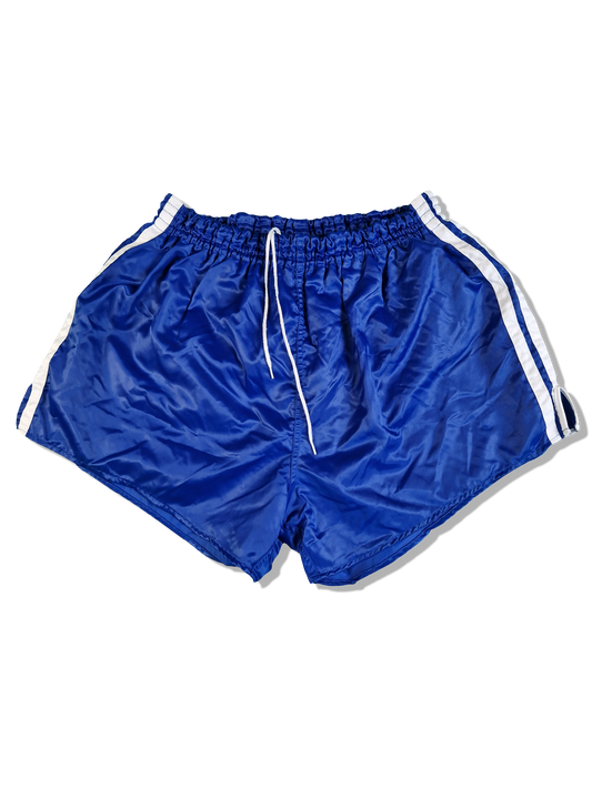 Rare! Vintage Adidas Shorts 80s Schalke Glanz Sprinter Made In Hungaria Blau Weiß D7 L