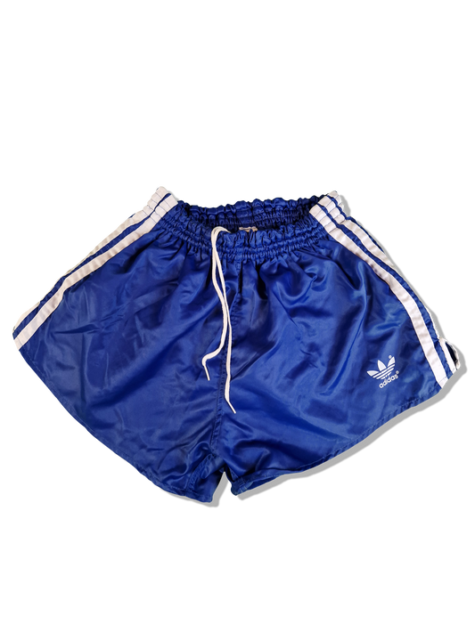 Rare! Vintage Adidas Shorts 80s Glanz Sprinter Made In West Germany Blau Weiß 6 L