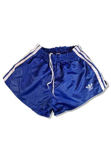 Rare! Vintage Adidas Shorts 80s Glanz Sprinter Made In West Germany Blau Weiß 6 L